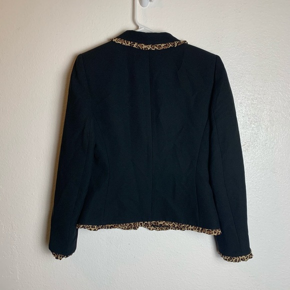 TAHARI ASL blazer black and leopard - Picture 5 of 6
